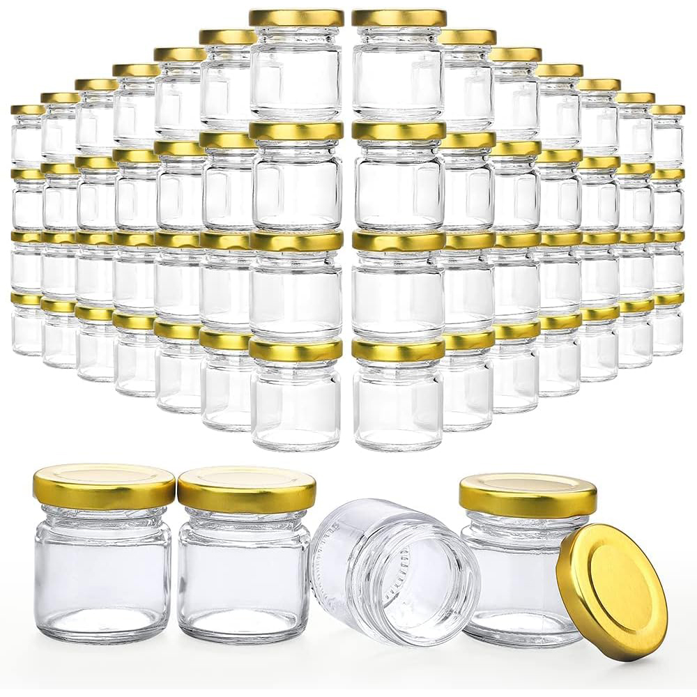 Candle Making Jars With Lids - Stoples kaca kecil dengan tutup, 1.5