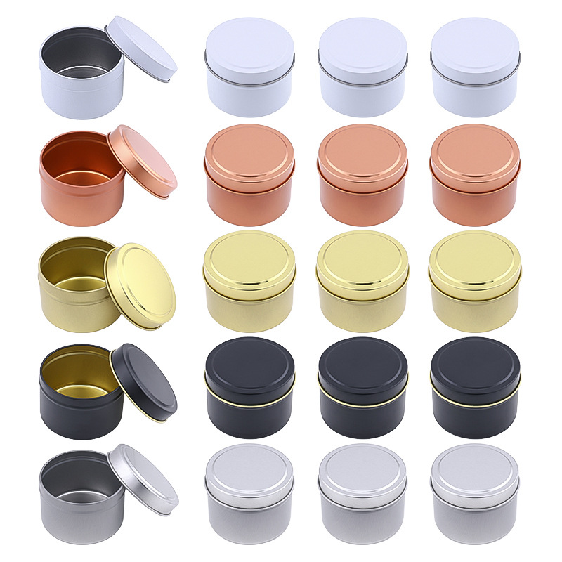 Candle Making Jars With Lids - Kaleng Lilin Aluminium Bulat dengan Tutup,