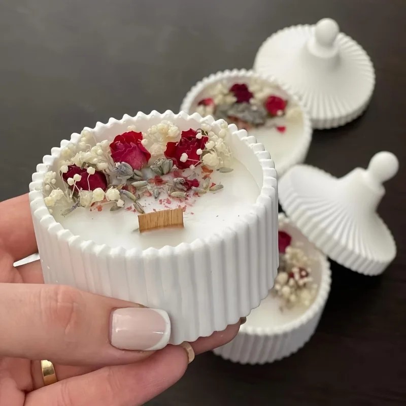 Cetakan Lilin Silikon 2pcs Mod - Candle Making Jars With Lids ulasan dan harga
