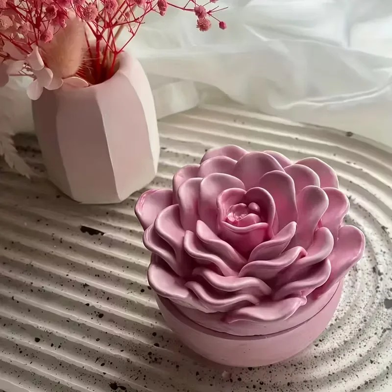 Cetakan silikon lilin bunga ma - Candle Making Jars With Lids ulasan dan harga