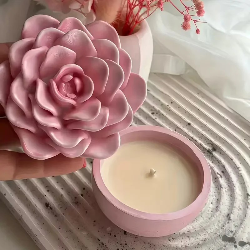 Cetakan silikon lilin bunga ma - Candle Making Jars With Lids ulasan dan harga